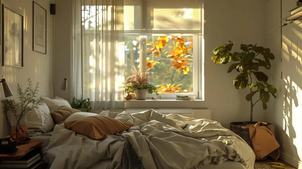 The Wellness Bedroom: Crafting Your Sanctuary For Mind And Body Restoration 1 Cozy wellness bedroom with natural light, soft bedding, decorative plants, and a serene atmosphere promoting restful sleep and mental well-being.