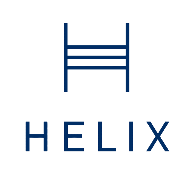 Helix Sleep logo featuring a minimalist bed design, representing quality sleep solutions and wellness for Healthy ZZZ's Sit & Sleep.