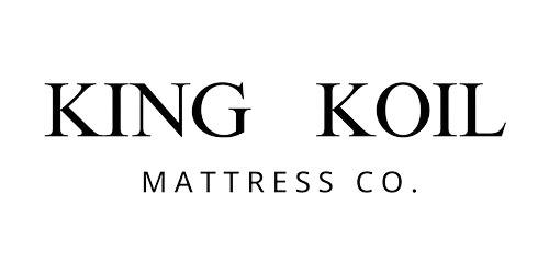 King Koil Mattress Co. logo in black and white, featuring bold typography.