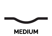 Medium firmness sleep product logo, emphasizing balanced comfort for better sleep quality and wellness.