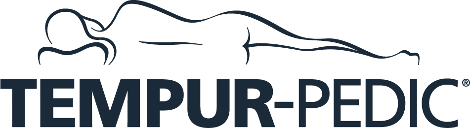 TEMPUR-PEDIC logo featuring a stylized figure lying down, emphasizing sleep quality and wellness in relation to Healthy ZZZ's Sit & Sleep.