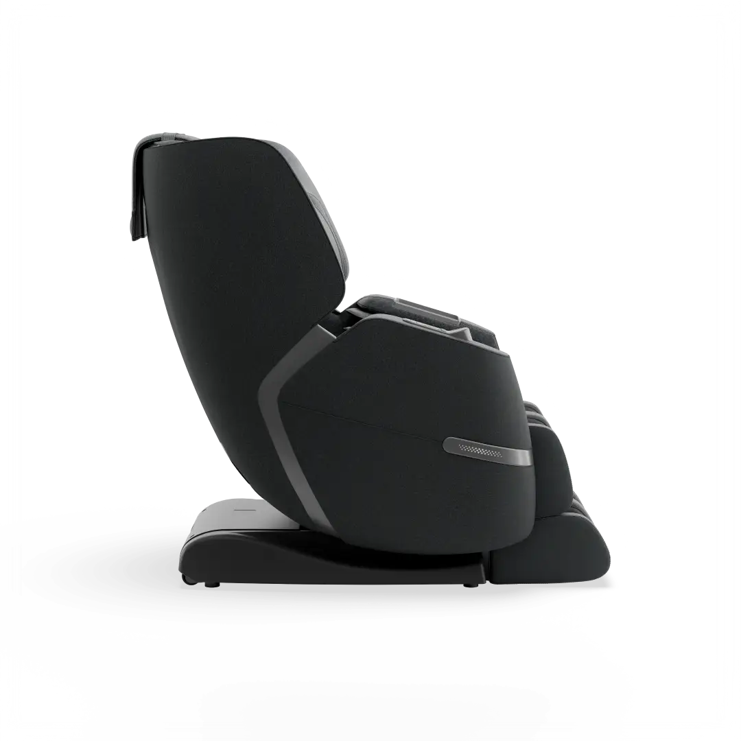 Positive Posture Solara 10 Positive Posture Solara massage chair in pewter color, showcasing a sleek, modern design with a space-saving profile, ideal for therapeutic relaxation and comfort.