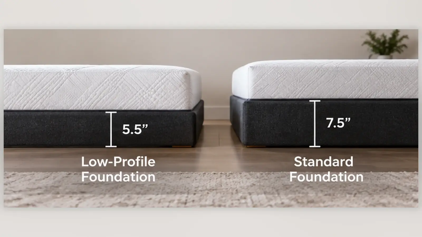 The Low Profile Queen Foundation's Impact 2 healthyzzzs queen foundation height comparison